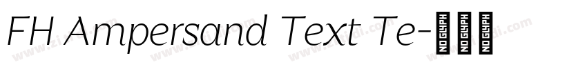 FH Ampersand Text Te字体转换